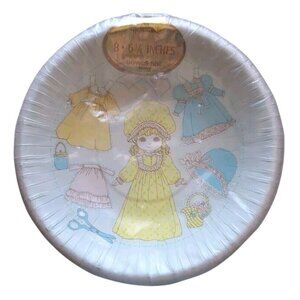 Hallmark Paper Doll 8 Party Bowls Sealed 6 1/8" Similar to Holly Hobbie